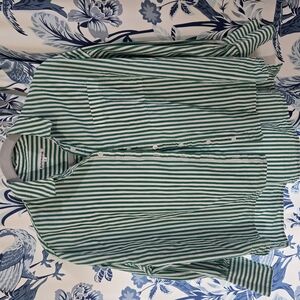 Reformation Green Striped Shirt